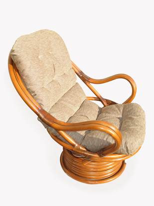 Кресло - качалка из натурального ротанга CRU- Юниверсал (Universal) орех, kk0055
