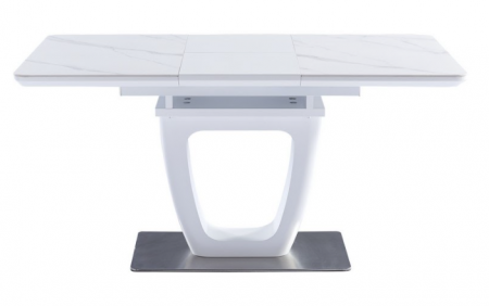 Стол обеденный раскладной VTR- TML-860-1 (Белый мрамор + белый)