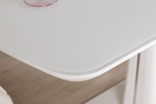 Стол обеденный модерн NL- MARYLAND (стекло белый)