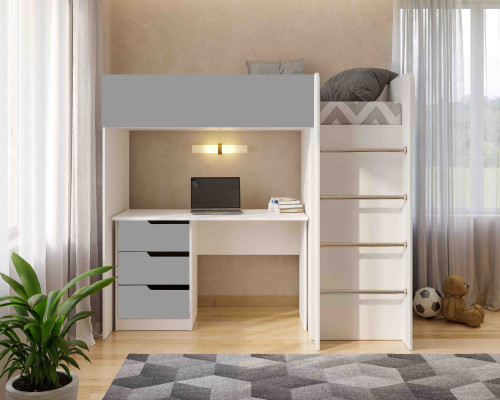 Детская кровать - комната VRN- "Bedroom 3"+ стол, корпус «Белый» 