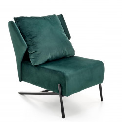 Кресло HALMAR VICTUS бархат темно-зеленый