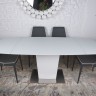 Обеденный комплект NL- стол OXFORD (Оксфорд) белый + стулья BERLIN серый
