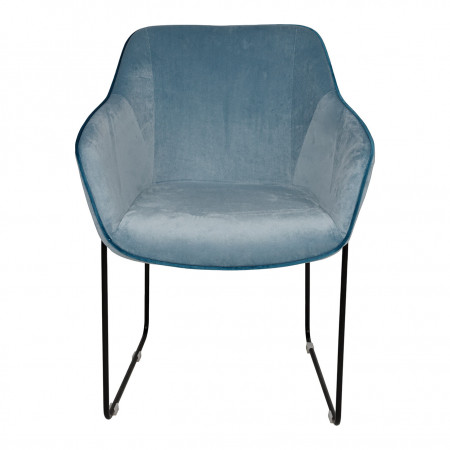 Кресло мягкое модерн NL- LÉVIS голубой