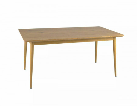 Комплект обеденный: раскладной стол SIGNAL Timber в оттенке дуба+ 4 стула SIGNAL Chic D Velvet беж