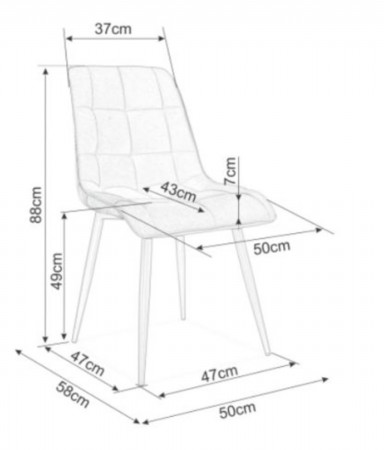 Комплект обеденный: раскладной стол SIGNAL Timber в оттенке дуба+ 4 стула SIGNAL Chic D Velvet беж