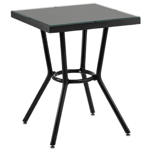 Стол обеденный TYA- Kobe Стекло Черный+черный 