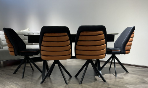 Обеденный стул  Art-Deco EXI-BROOKLYN ORANGE BLACK