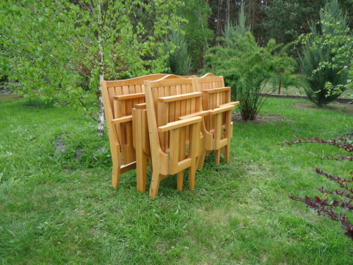 Комплект садовой мебели из ольхи ALTR- складной