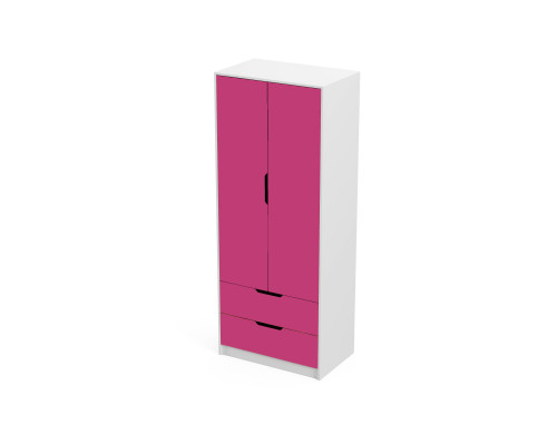 Подростковая мебель (стол+ шкаф) VRN- «Teenager» Розовый/Белый