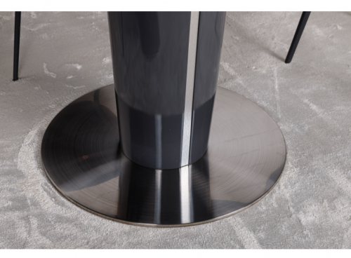 Стол обеденный модерн NL- SACRAMENTO графит (110/145*110*76 cm стекло) 