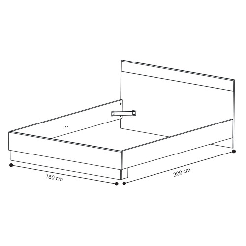 IDEA Кровать 160x200 GRAPHIC дуб/бежевый + стеллаж