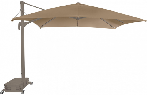 Зонт от солнца квадратный с базой DEI- Ezpeleta Flexo 3x3 (серо-коричневый)