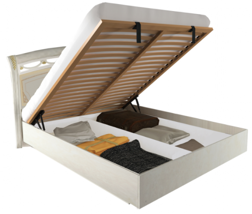 Кровать с подъемным механизмом MRK- Роселла Радика беж 160х200