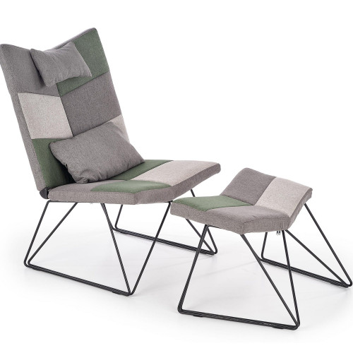 Мягкое кресло для отдыха с подставкой для ног PL- HALMAR REMIX