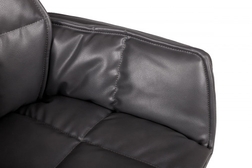 Кресло поворотное NL- PALMA экокожа серый