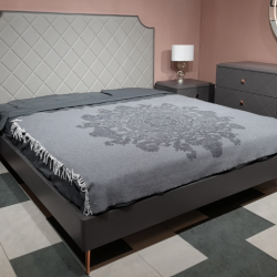 Кровать двуспальная SMS- TOLEDO (180х200) Темно-серый мат