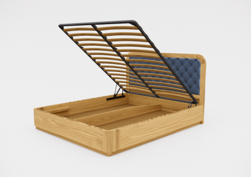 Кровать двуспальная деревянная с подъемным механизмом AWD- Форсса 1 (ясень)  