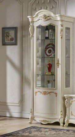 Витрина 1-дверная левая SMS- Неаполь кремовый