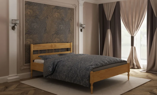 Кровать двуспальная деревянная KMP- Моранта