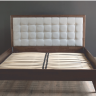 Кровать деревянная с мягким изголовьем CML- Мадлен