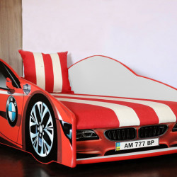 Кровать машина VRN- BMW  E-1, серии «Элит» (красный, графит)