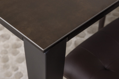 Стол обеденный модерн NL- ALTA керамика коричневый