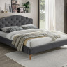 Кровать двуспальная SIGNAL Chloe VELVET 160х200 (серый)
