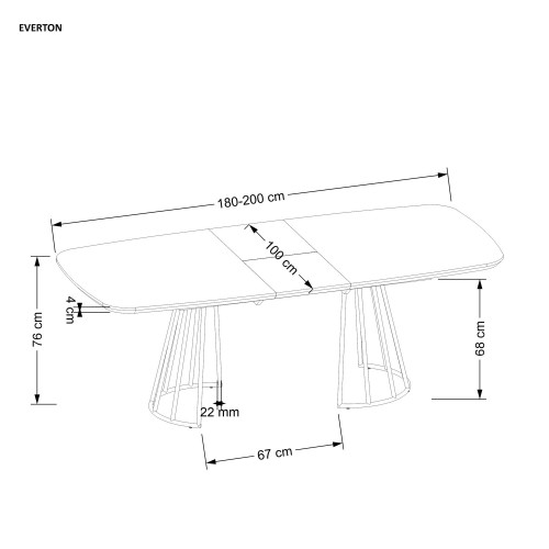 Комплект обеденный HALMAR стол EVERTON + 3 кресла K-344