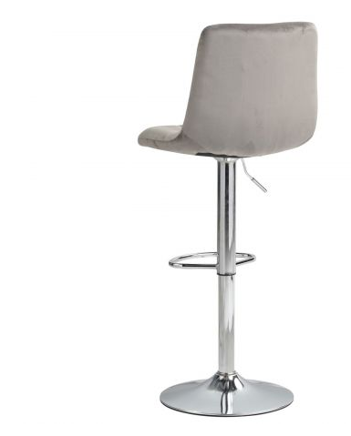 Барный стул MFF- Damask серый велюр 