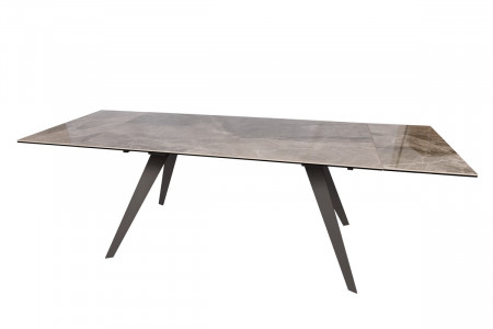 Стол обеденный модерн NL- MOSS керамика серый глянец, темно-серый глянец
