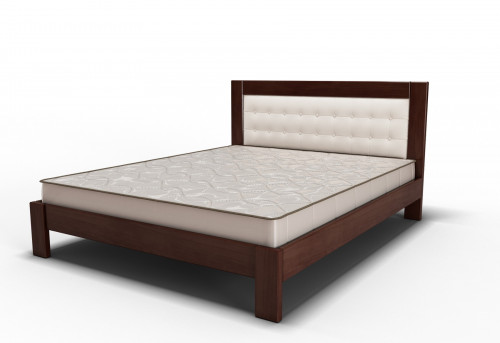 Кровать двуспальная деревянная AWD- Бильбао ( с мягкой вставкой)