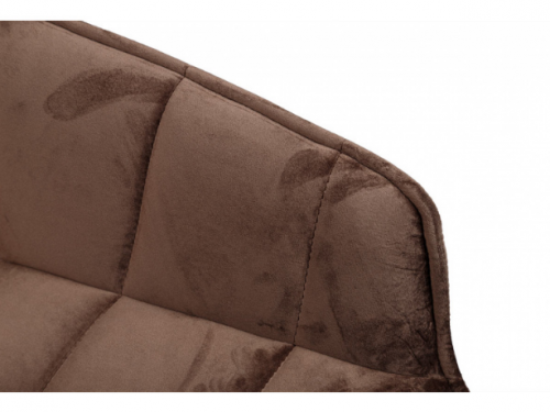 Кресло мягкое модерн NL-  ALASKA (велюр коричневый)
