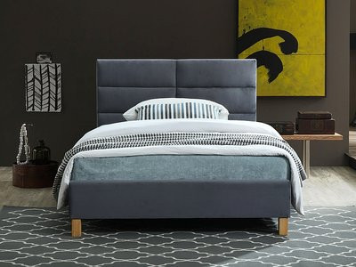 Кровать односпальная SIGNAL Sierra VELVET 120х200 (серый)