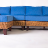 Модульный диван с пуфом CRU- Фйорд дерево / водный гиацинт