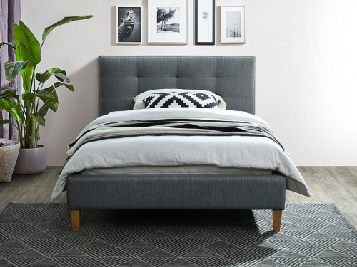 Кровать односпальная SIGNAL Texas VELVET 120х200 (серый)