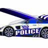 Кровать машина VRN- E-8 Police blue (синий), серии «Элит» 