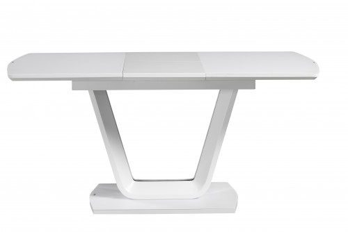 Стол обеденный IMP- Asti белый, МДФ + стекло, 110+60 см 