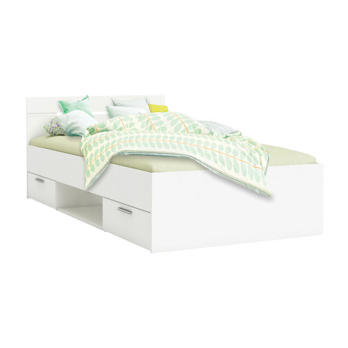 IDEA Многофункциональная кровать 90x200 МИЧИГАН жемчужно-белая