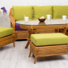 Комплект мебели с угловым диваном CRU- Аскания натуральный ротанг