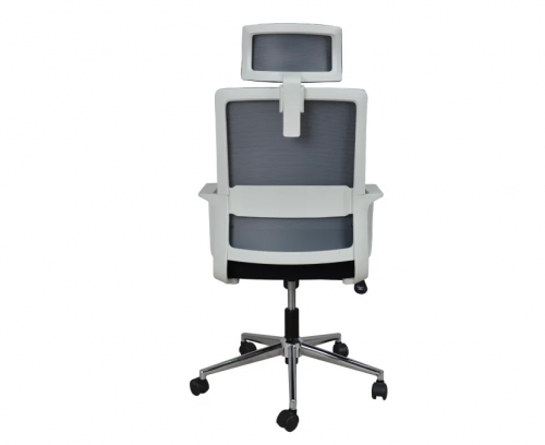 Кресло офисное поворотное INI-  WIND серое/черное/белый каркас  