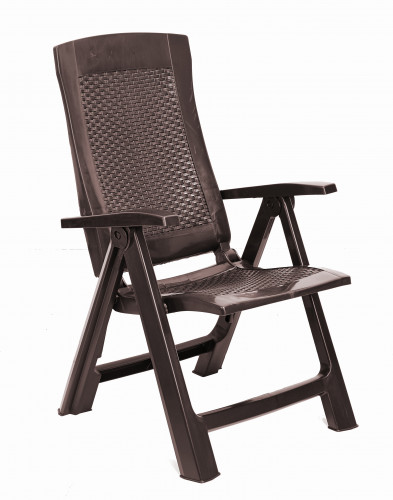 Кресло раскладное из полипропилена OST- GOLD (коричневый цвет)