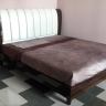 Кровать 180 см SMS- PALERMO орех/беж