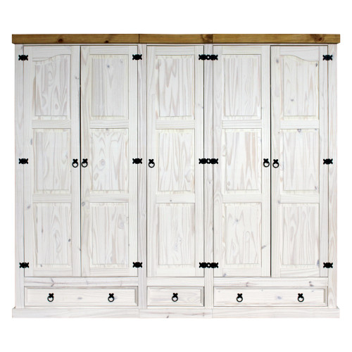 IDEA Шкаф 5-дверный CORONA белый воск