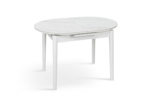 Стол обеденный раскладной BIO- Grace Титан белый/ керамика мрамор