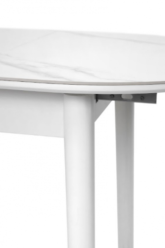 Стол обеденный раскладной BIO- Grace Титан белый/ керамика мрамор