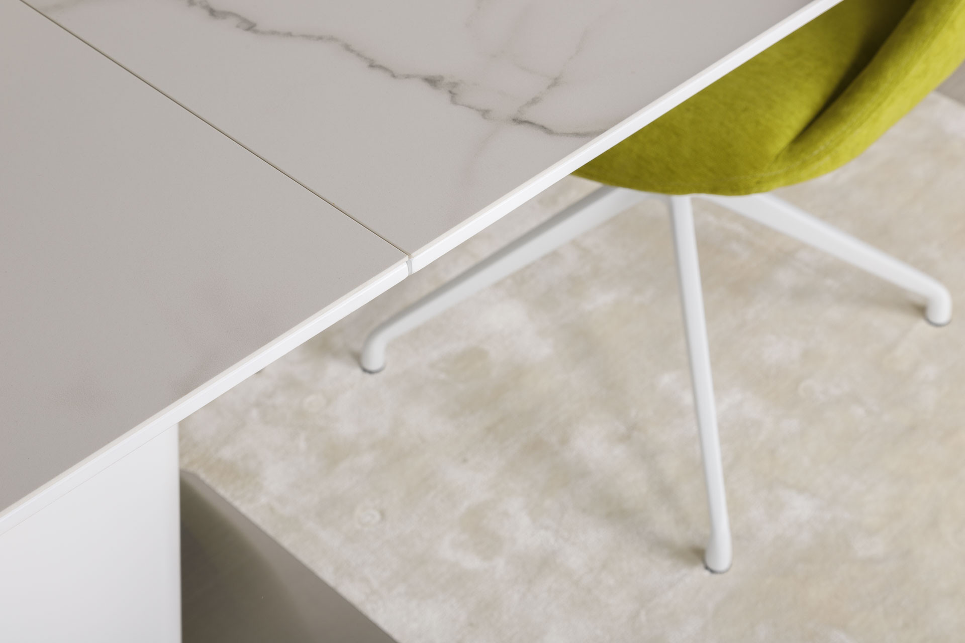 Комплект обеденный NL- ALABAMA керамика белый + стулья ASCONA (1+4)