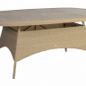 Стол обеденный из техноротанга Alexander Rose TEA- RICHMOND TABLE OVAL 1.8M x 1.1M WITH TIMBER EFFECT SLABS