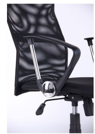 Кресло офисное MFF- Ultra Хром сиденье А-1/спинка Сетка черная, вставка Скаден черный