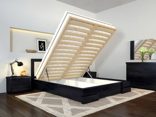 Кровать деревянная RBV- Регина Люкс с подъемным механизмом 