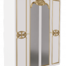 Шкаф MRK- Ева 4 двери Глянец белый+золото/зеркало